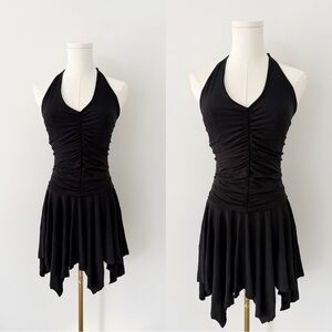 Black made in France asymmetrical dress